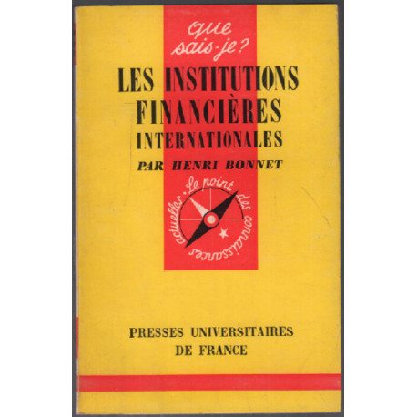 Les institutions financières / que sais je