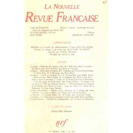 La nouvelle revue française n°411 / EO numerotée sur velin ( n° 6)