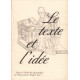 Le texte et l'idée n° 1