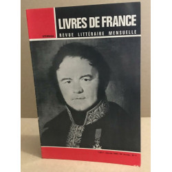 Livres de France Revue littéraire mensuelle/ janvier 1968 / stendhal
