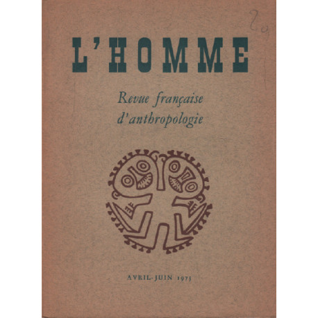L'homme / revue française d'anthropologie /avril-juin 1975 / dan...