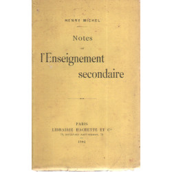 Notes sur l'enseignement secondaire