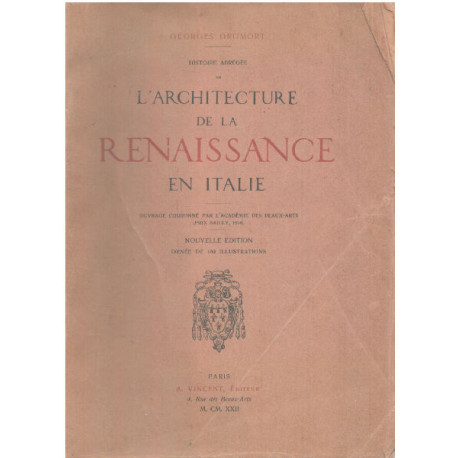 Histoire abrégée de l'architecture de la renaissance en italie...