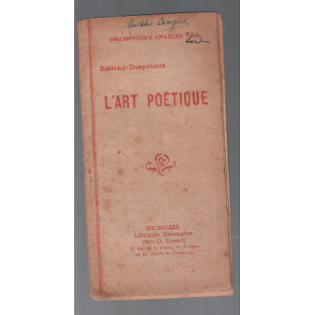L'art poétique