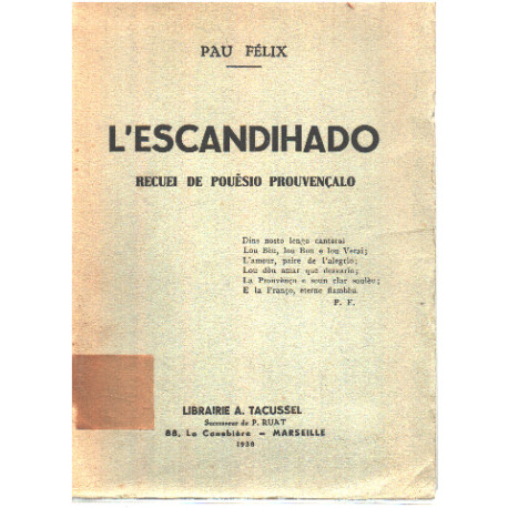 L'escandihado / recuei de pouesio prouvençalo