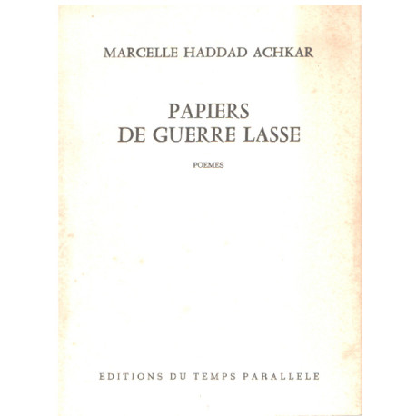 Papiers de guerre lasse