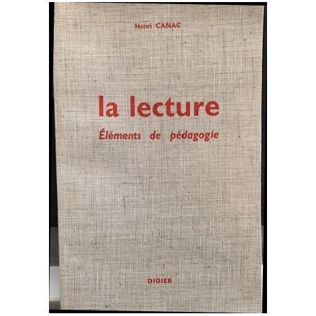 La lecture éléments de pédagogie