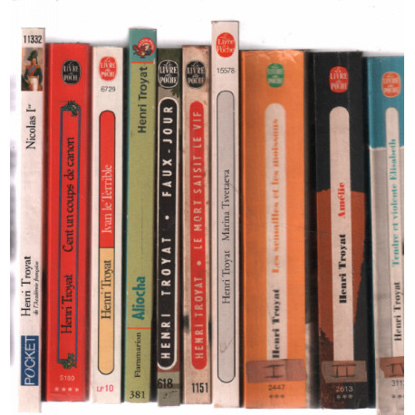 Lot de 10 livres de l'auteur