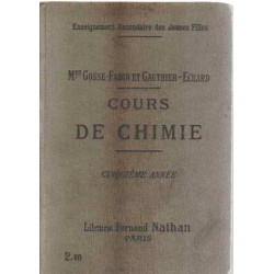 Cours de chimie/ cinquieme année