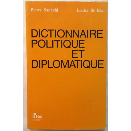 Dictionnaire politique et diplomatique