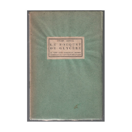 Le bouquet de glycère. Trois dialogues