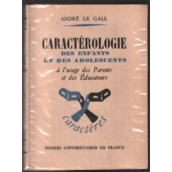 Caractériologie des enfants et des adolescents à l'usage des...