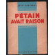 Pétain avait raison