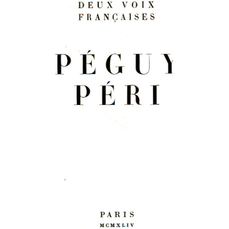 Deux voix françaises / pegy péri