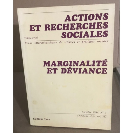 Marginalité et déviance