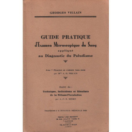 Guide pratique d'examen microscopique du sang appliqué au...