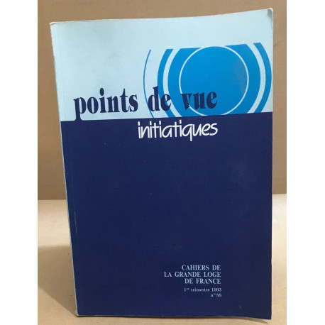 Point de vue initiatiques n° 88