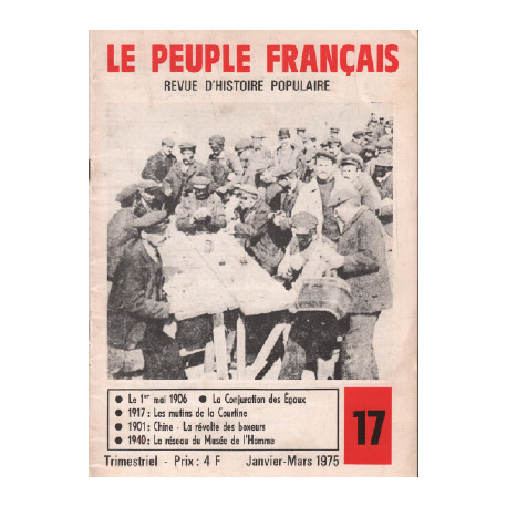 Revue d'histoire pouplaire / le peuple français n° 17