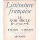 Litterature francaise / le XVIII° siecle II : 1750-1778