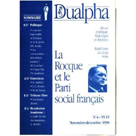 Revue politique historique et litteraire -dualpha n° 4 / la rocque...