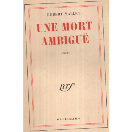 Une mort ambigue
