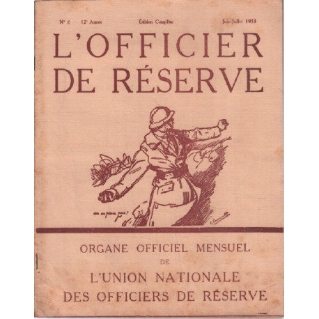 L'officier de réserve n° 6 - 12e année ( 1933 )