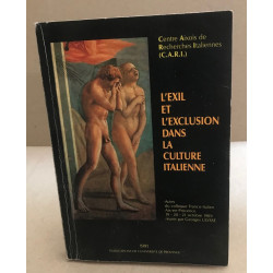 L'exil et l'exclusion dans la culture Italienne