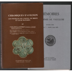 Céramiques d'Avignon : les fouilles de l'hôtel de Brion et leur...