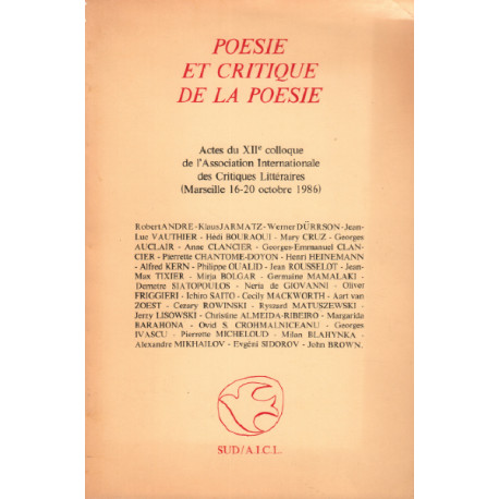 Poésie et critique de la poésie