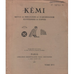 Kêmi: revue de philologie et d'archéologie égyptiennes et coptes/...