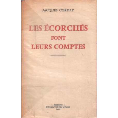 Les écorchés font leurs comptes