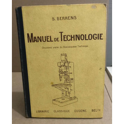 Manuel de technologie / deuxieme partie du baccalauréat technique