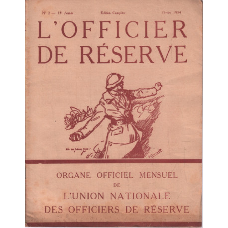 L'officier de réserve n° 2 - 13e année ( 1934 )