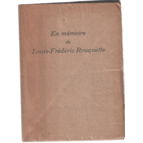 En mémoire de louis-frédéric rouquette
