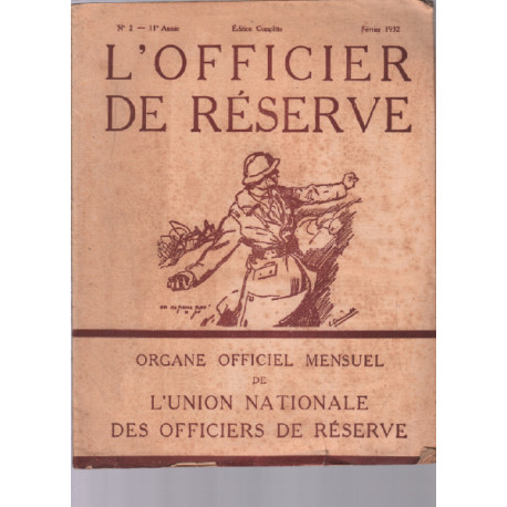 L'officier de réserve n° 2 11e année ( 1932 )