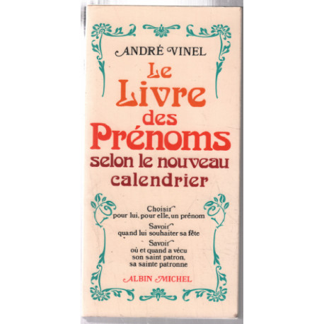 Le livre des prénoms selon le nouveau calendrier