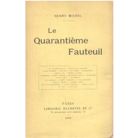 Le quarantième fauteuil