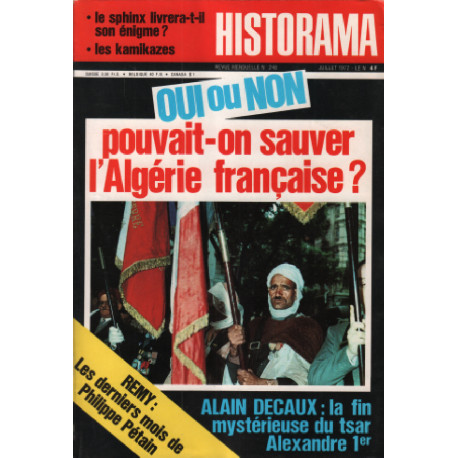 Revue historama n° 248 / oui ou non pouvait on sauver l'algerie...