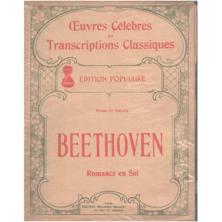 Romance en sol pour piano et violon