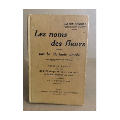 Les noms des fleurs trouvés par la méthode simple sans aucune...