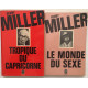 Le monde du sexe / tropique du capricorne (lot de 2 livres)
