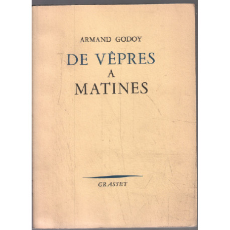 De vepres à matines