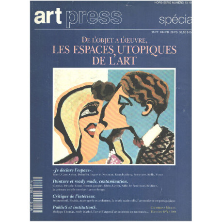 Art press n° spécial / de l'objet à l'oeuvre les espaces utopiques...