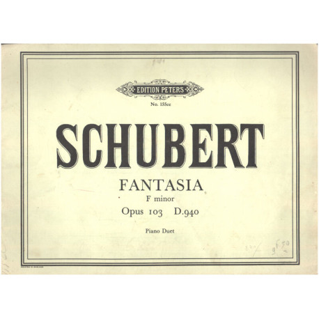 Fantasia F minor opus 103 D 940 piano duet / partition