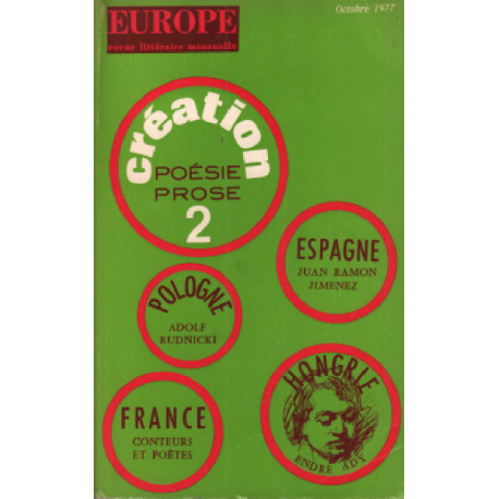Revue europe n° 582 / creation poesie prose 2