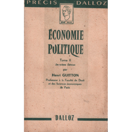 Précis d'économie politique Tome