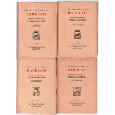 Les oeuvres de Rabelais (en 4 tomes)