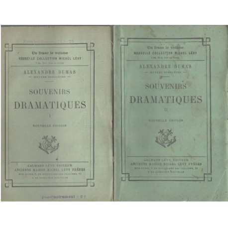 Souvenirs dramatiques / complet en 2 tomes