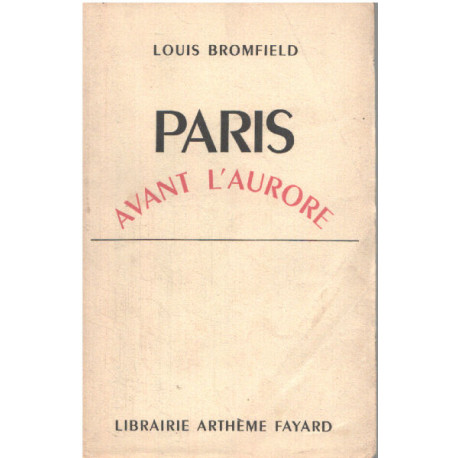 Paris avant l'aurore