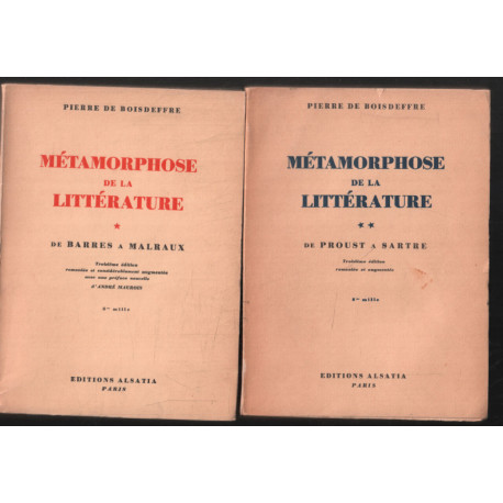 Métamorphose de la littérature / complet en 2 tomes